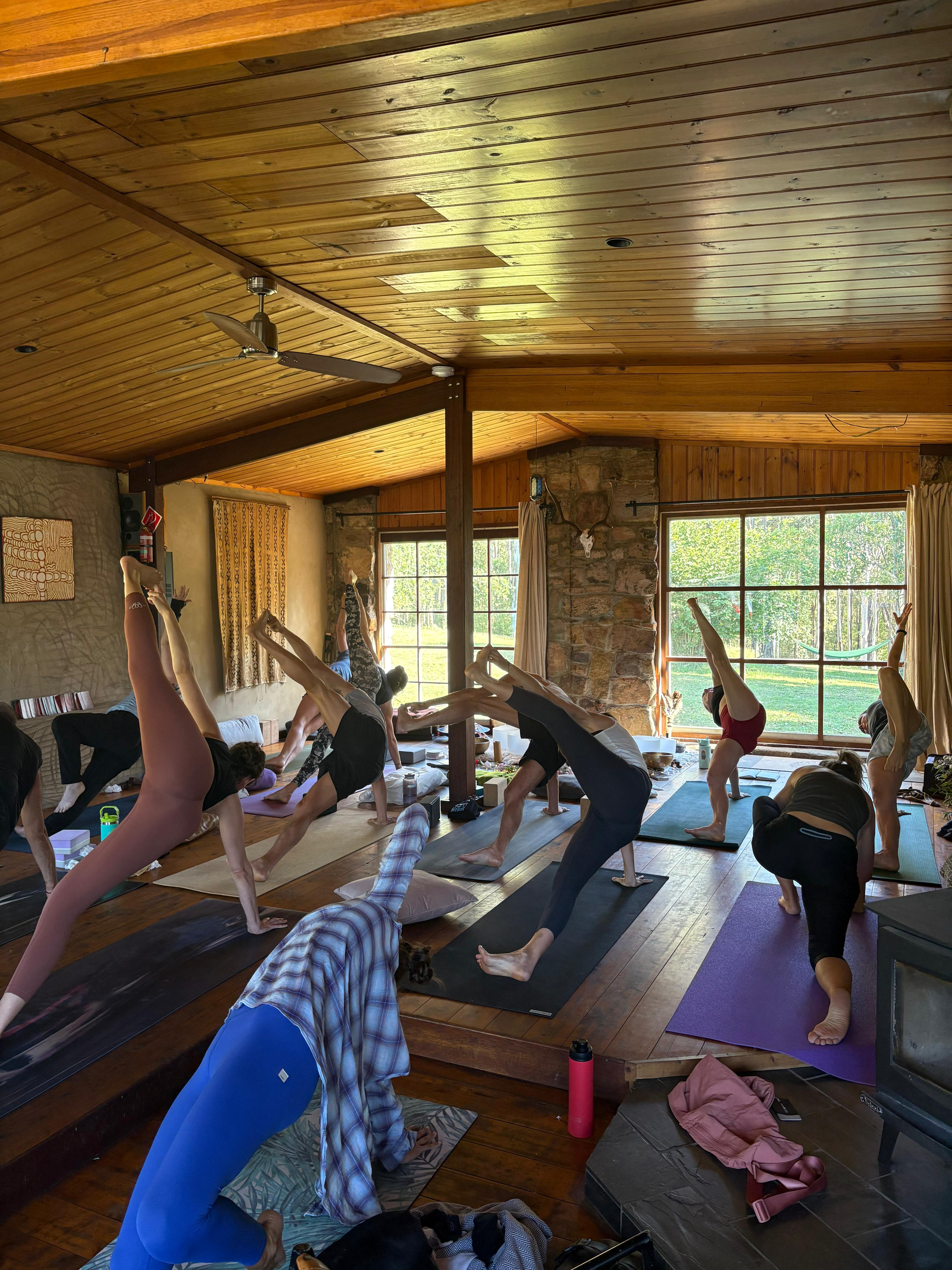 Outdoor yoga at Little Tootie